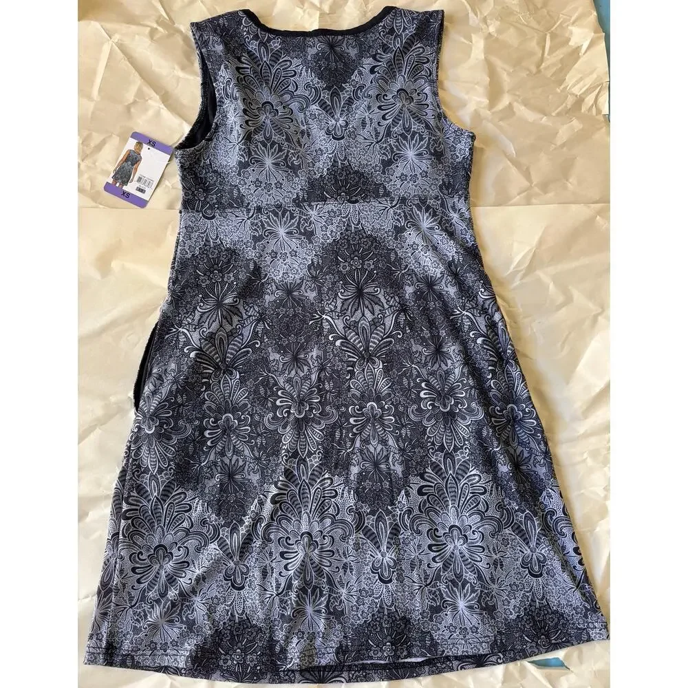 Gerry Black Floral Sleeveless Dress XS NWT
